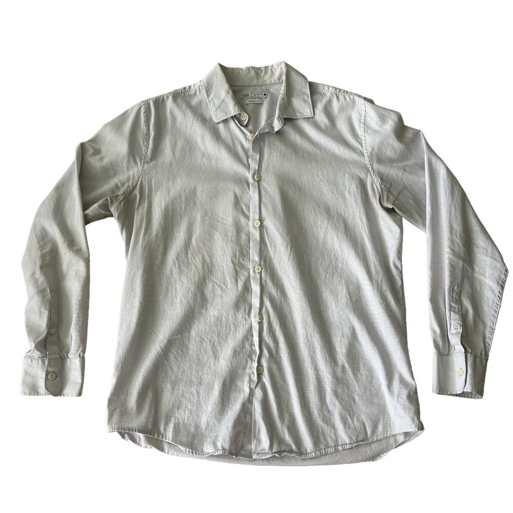 Zara Regular Fit Button-Down Shirt Men's Large